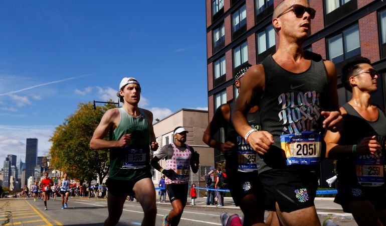 Corredores durante el último maratón de Nueva York.