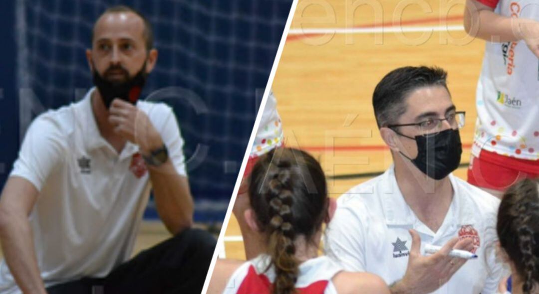 Juan Sánchez y José Extremera, entrenadores del CB Jaén.