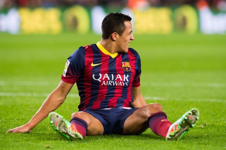 Alexis Sánchez con el Barça en un partido contra el Celta de Vigo en 2014