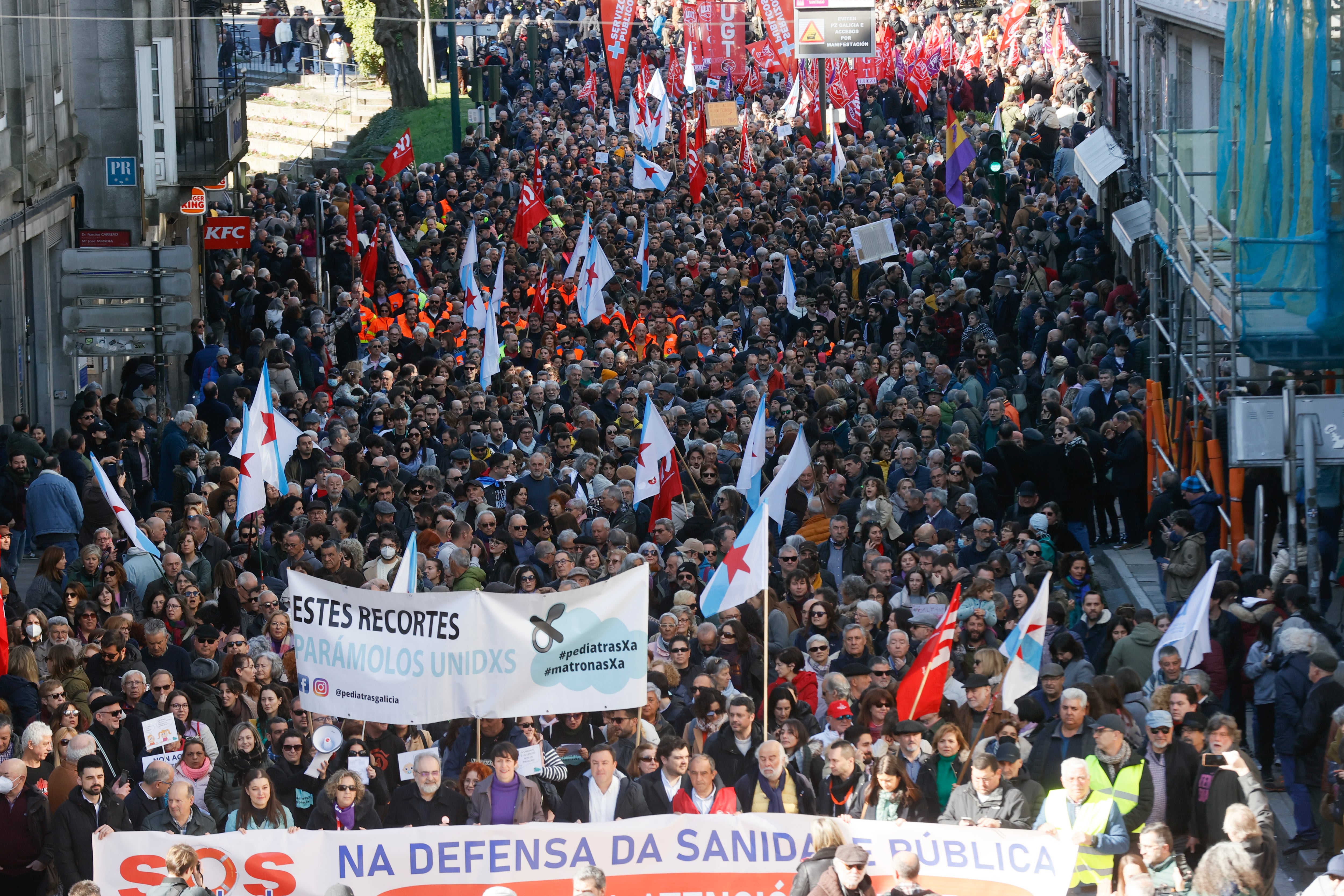 Imagen de la manifestación en defensa de la sanidad pública del pasado mes de febrero. EFE/Lavandeira jr