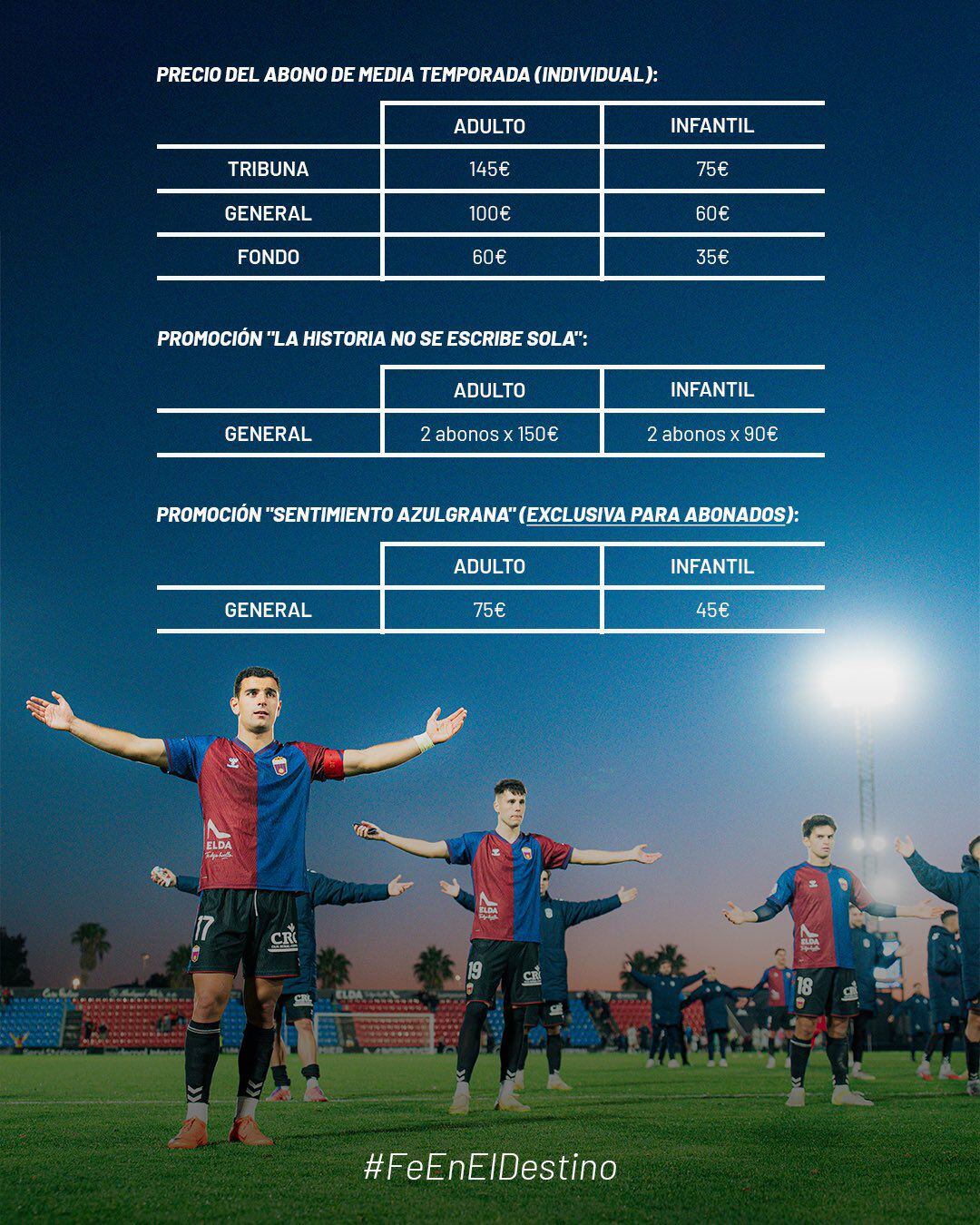 Abonos de media temporada del Eldense