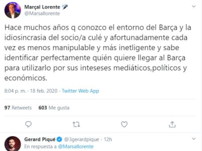 Tuit de Gerard Piqué