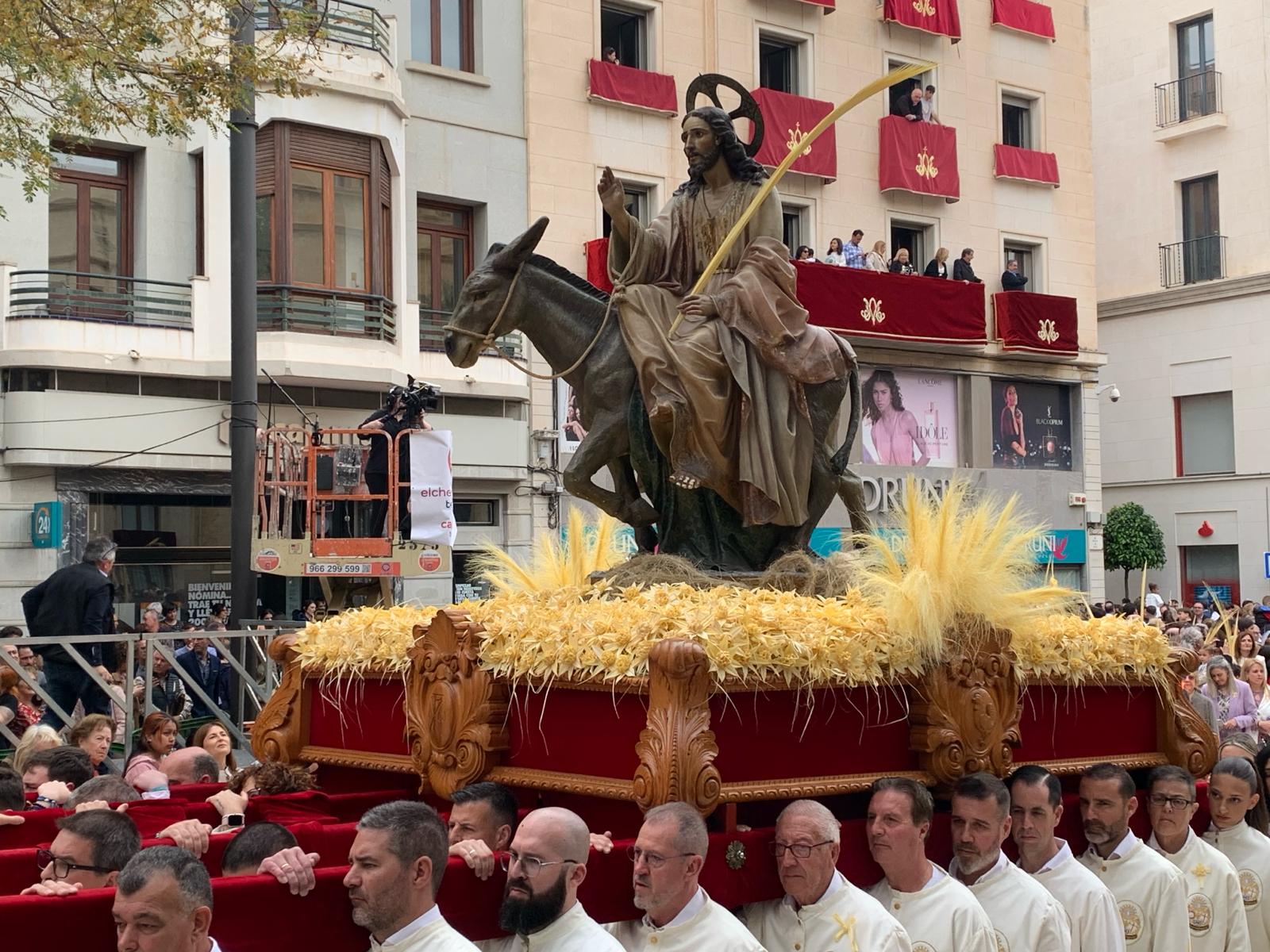 Jesús Triunfante en la procesión el Domingo de Ramos de Elche