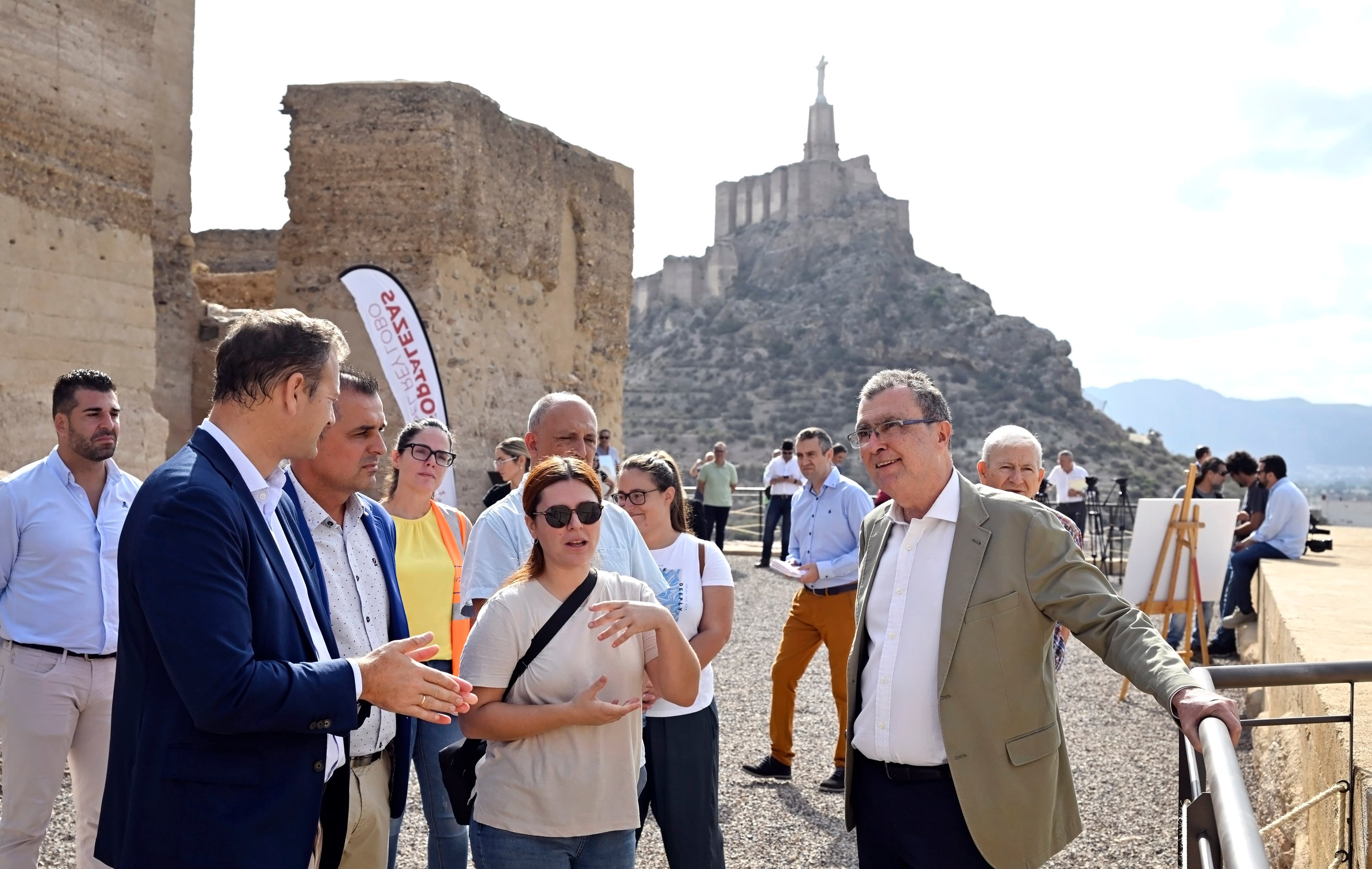 Ballesta durante la inauguración del nuevo mirador en Monteagudo