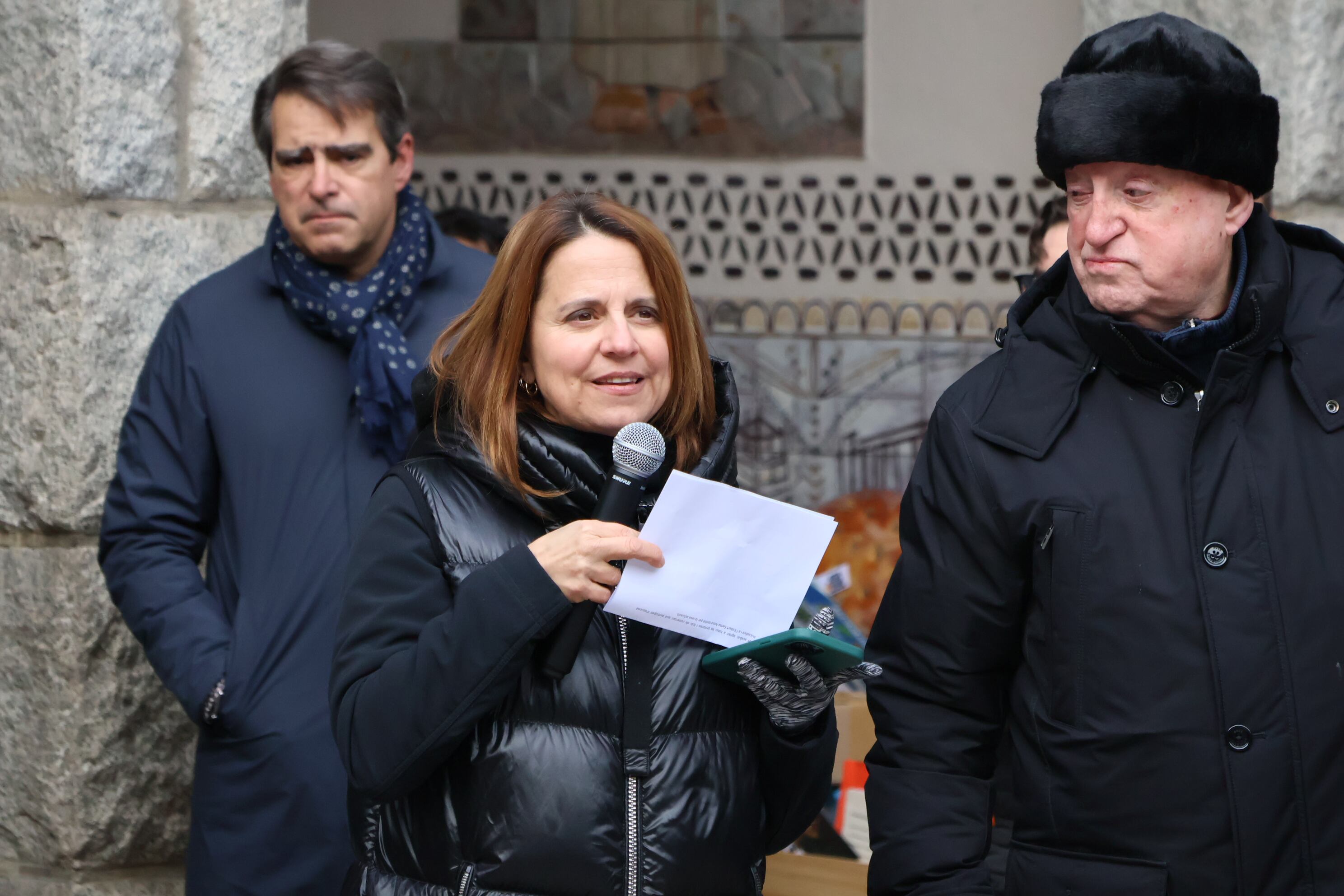 La cònsol major d&#039;Escaldes, Rosa Gili durant els Encants de Sant Antoni d&#039;aquest diumenge.