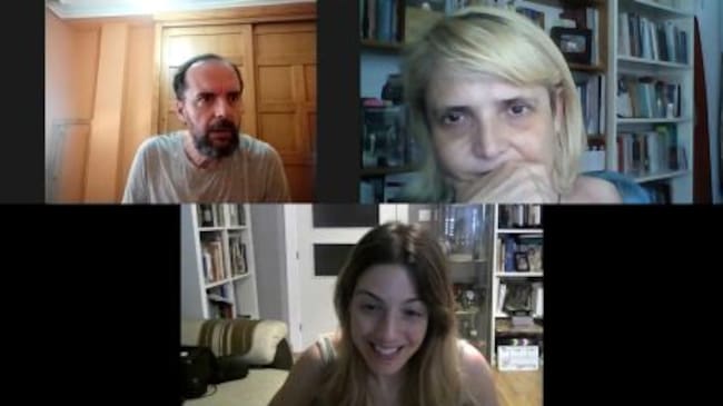 Imagen de uno de los ensayos de la película a través de la App "Zoom"