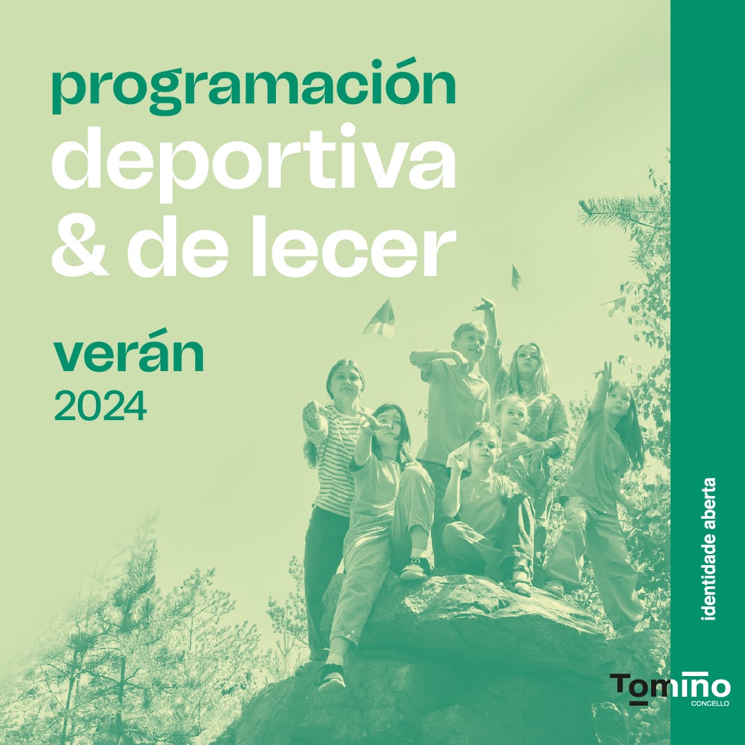 Cartel de la programación de actividades de verano de Tomiño para los jóvenes