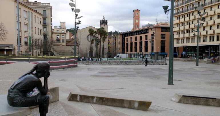 L&#039;antiga plaça Constitució, ara ja Plaça 1 d&#039;Octubre de 2017.