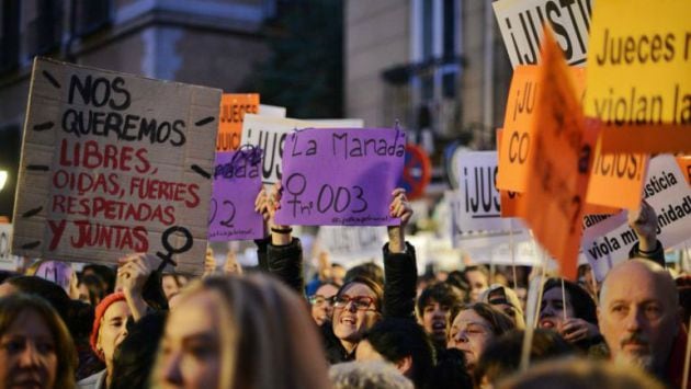 Manifestación de apoyo a la víctima de &#039;La Manada&#039;