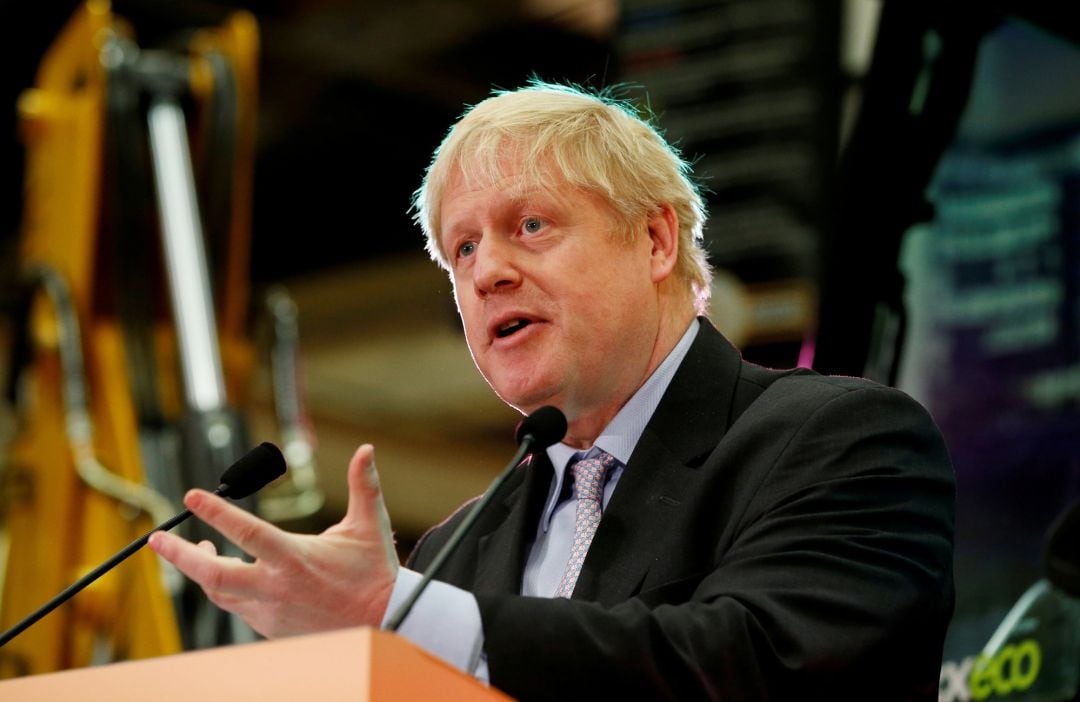 El exministro Boris Johnson en un discurso en Rocester, Staffordshire, el pasado enero. 