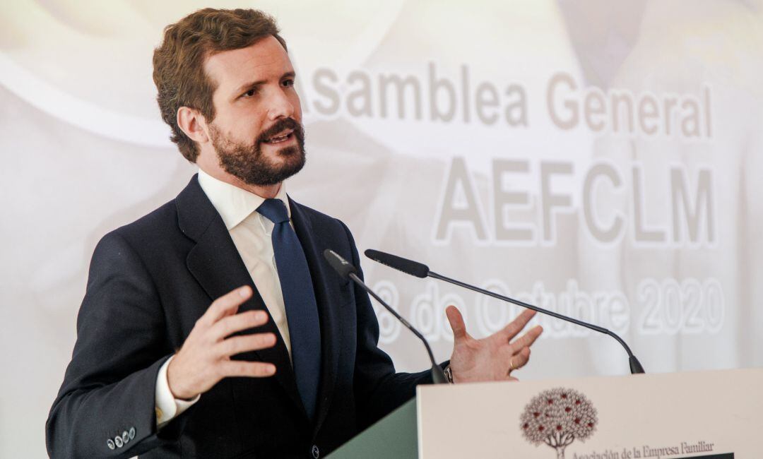 El presidente del PP, Pablo Casado. 
 