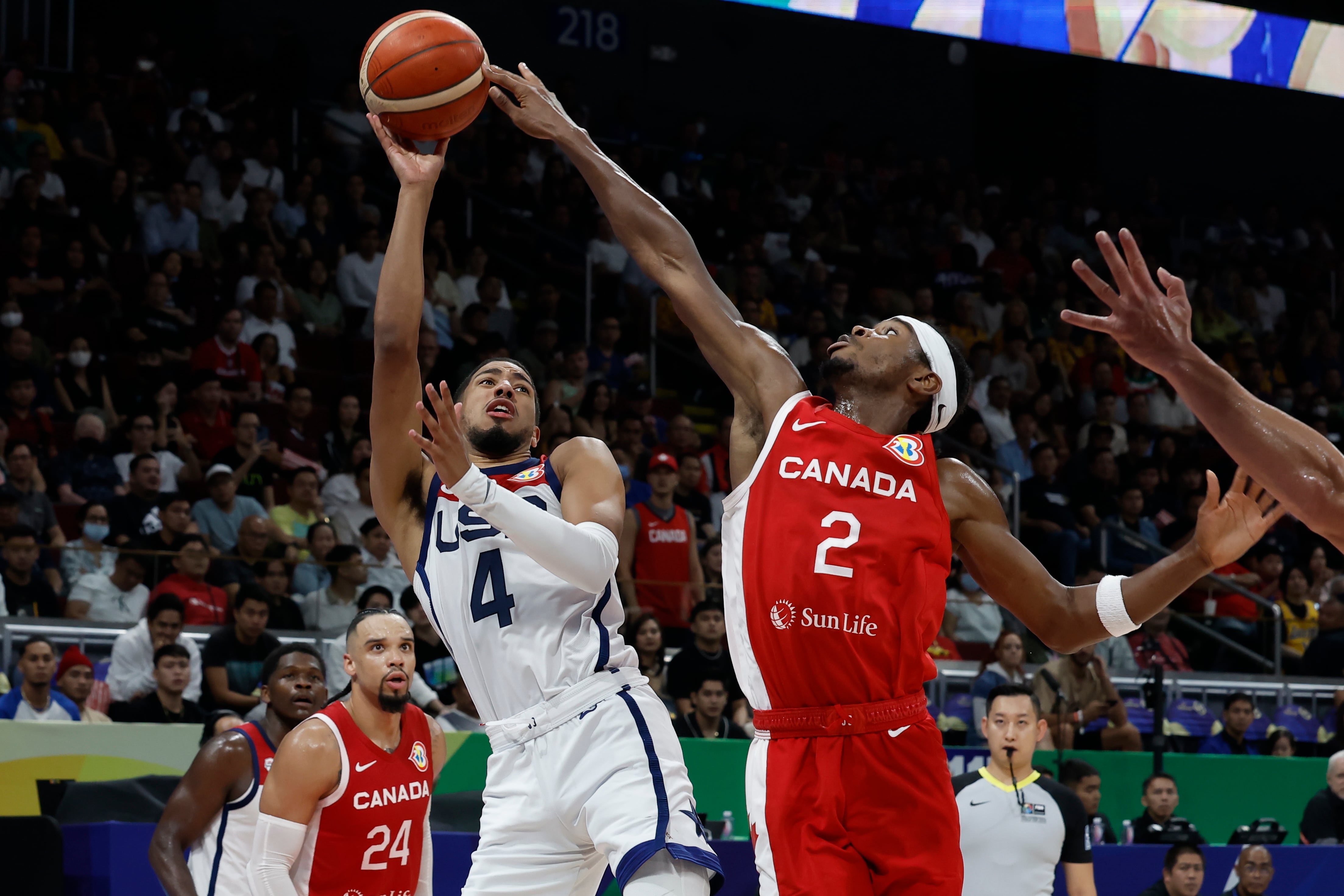 Partido por el tercer y cuarto puesto entre EEUU y Canadá en el Mundial de Baloncesto