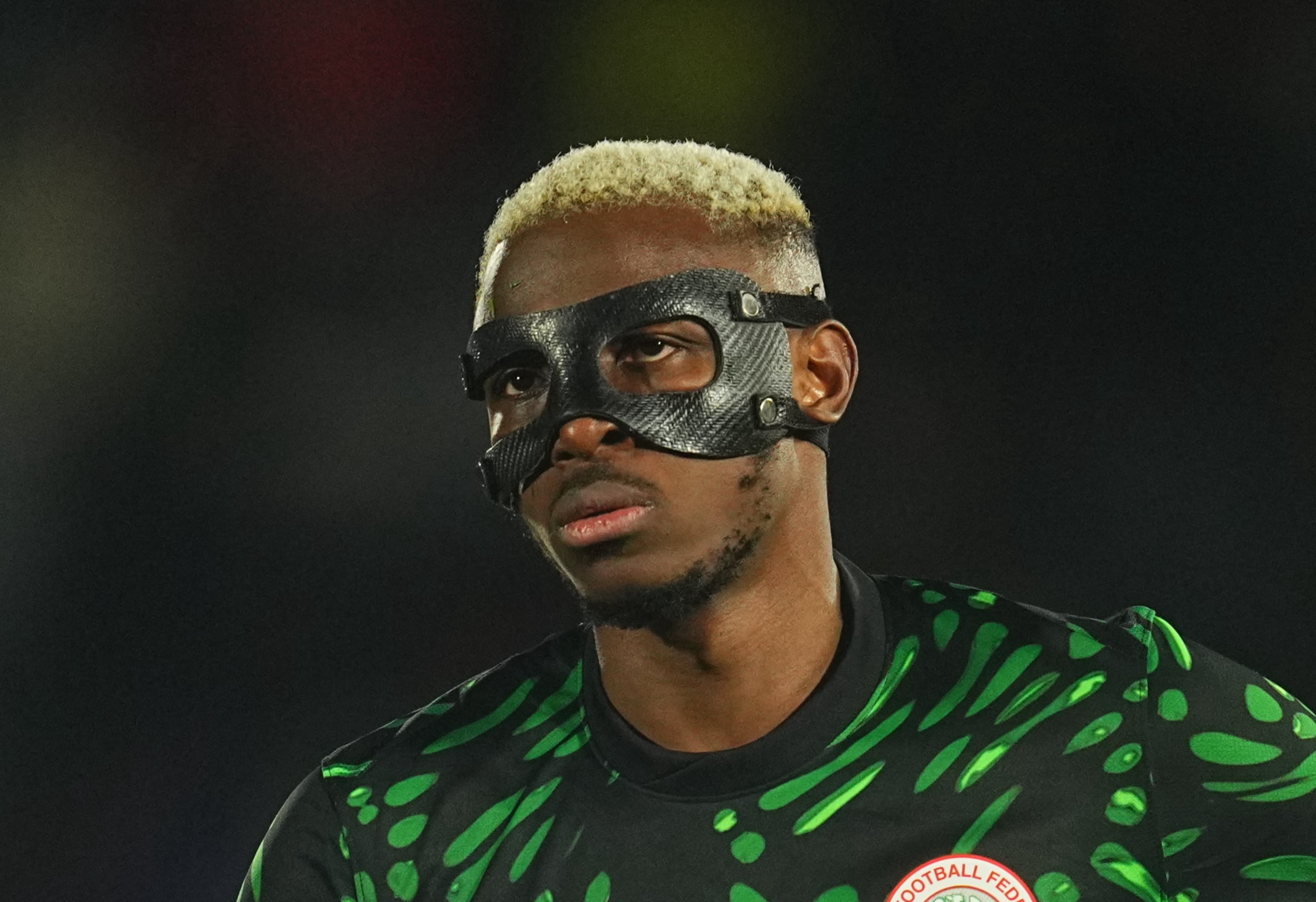 Victor Osimhen en su partido frente a Mozambique en la Copa África