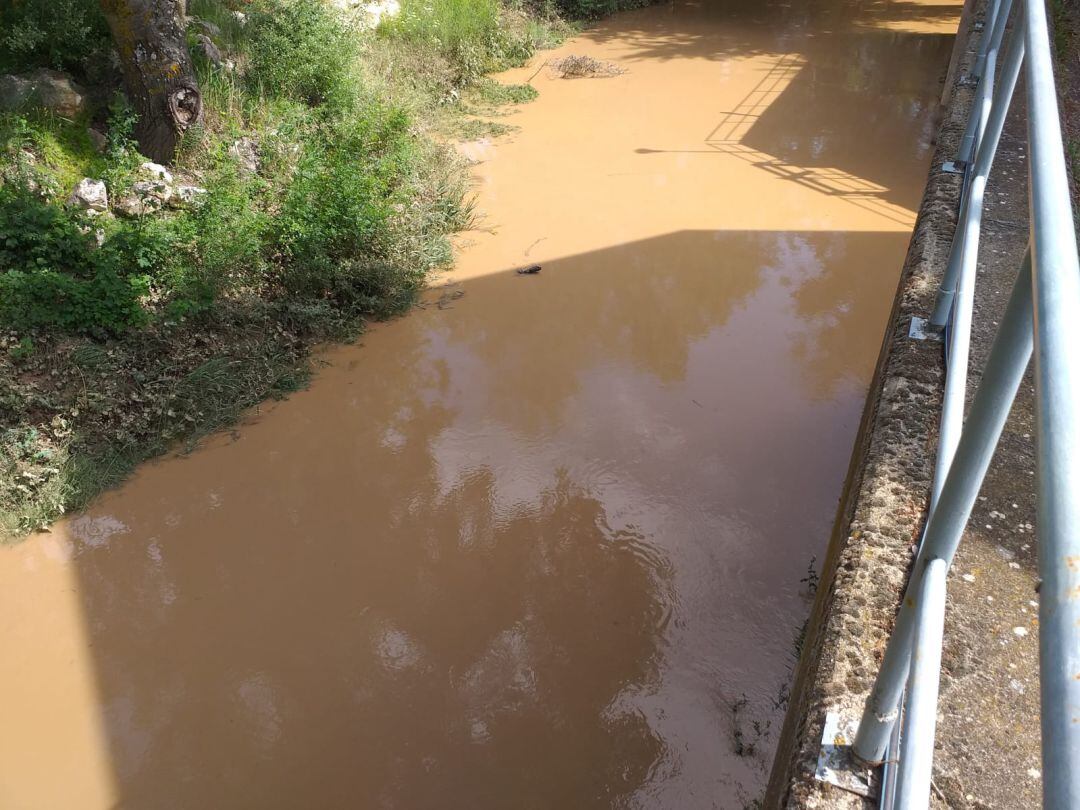 Agua turbia junto a la potabilizadora