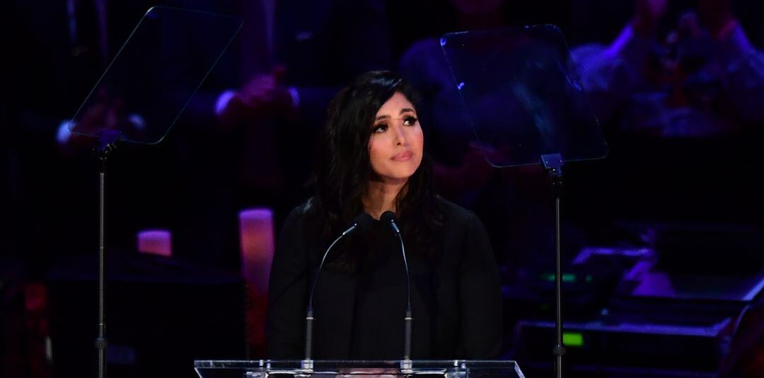 Vanessa Bryant, durante el funeral de Kobe Bryant celebrado en el Staples Center hace casi un año