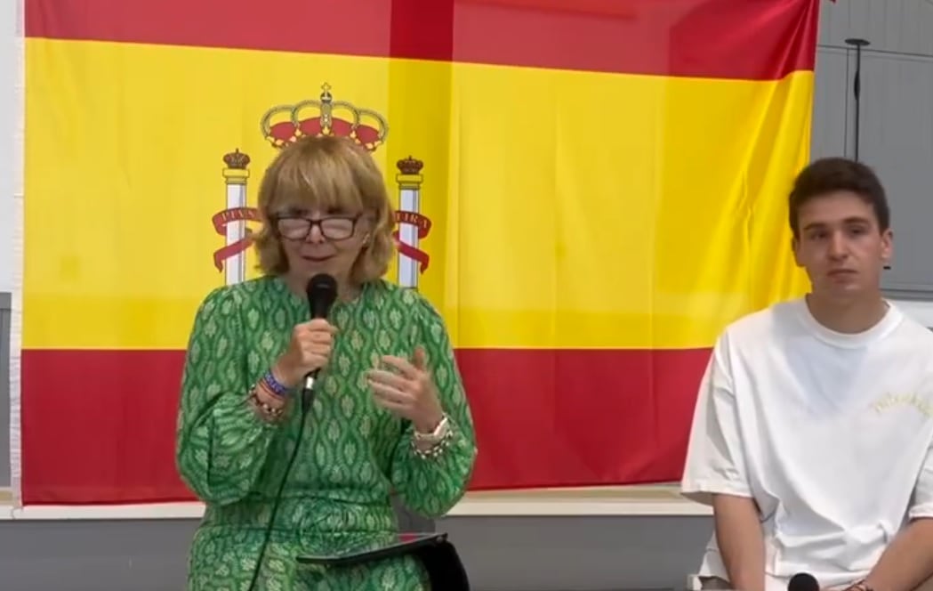 Esperanza Aguirre, en el acto de NNGG del PP de este domingo