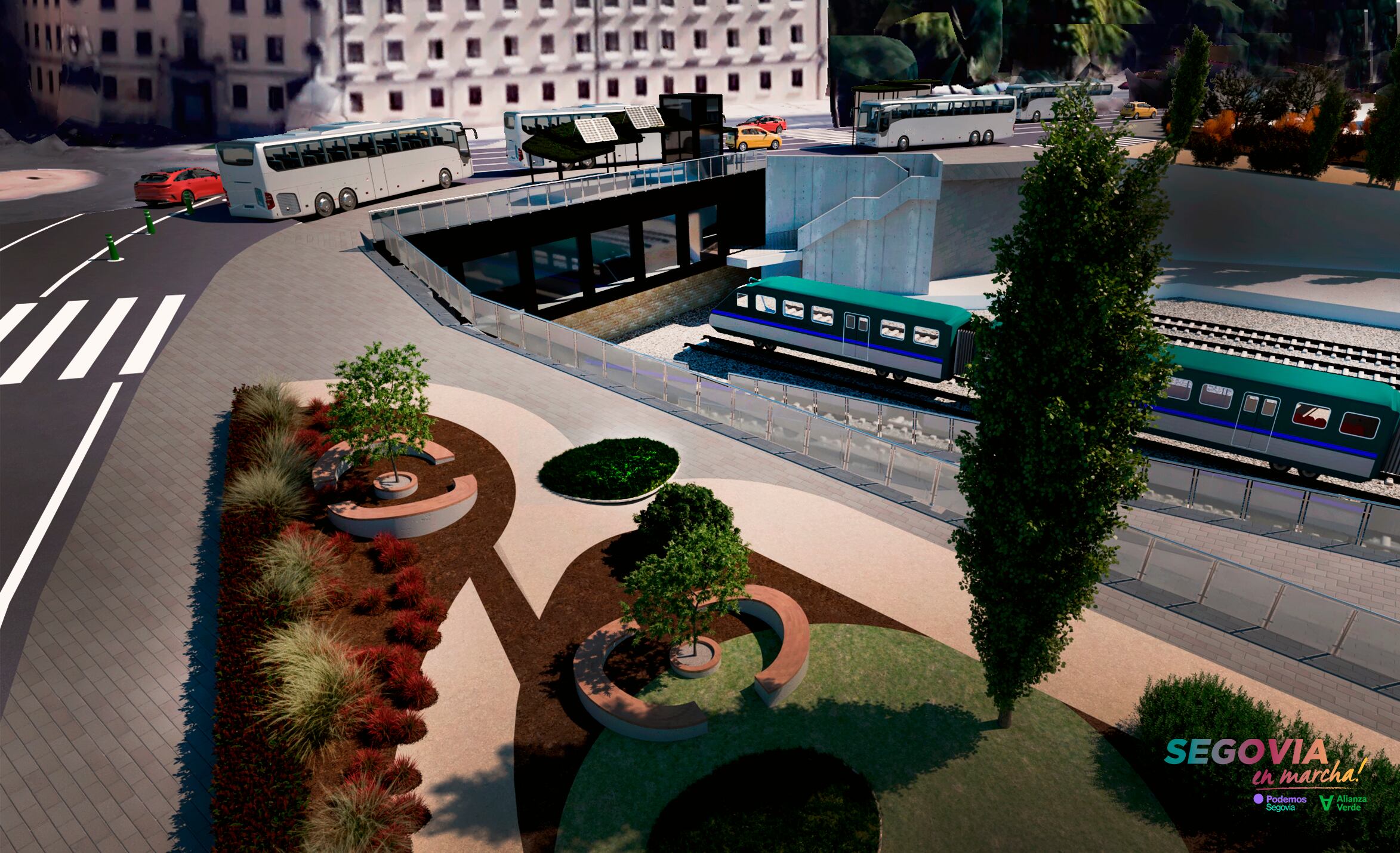 Segovia en marcha presenta “Plan Zona Sur” que incluye intercambiador de buses, espacios y viviendas en la estación de Renfe