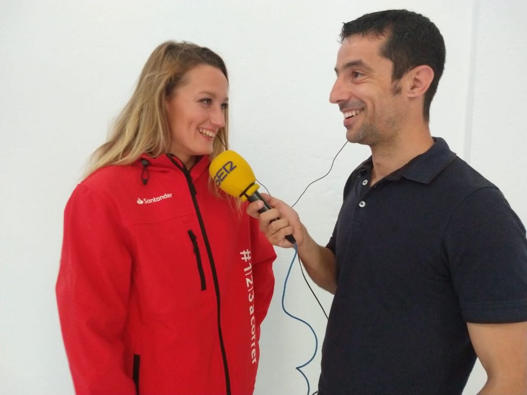 Mireia Belmonte, durante la entrevista en Carrusel Deportivo. 