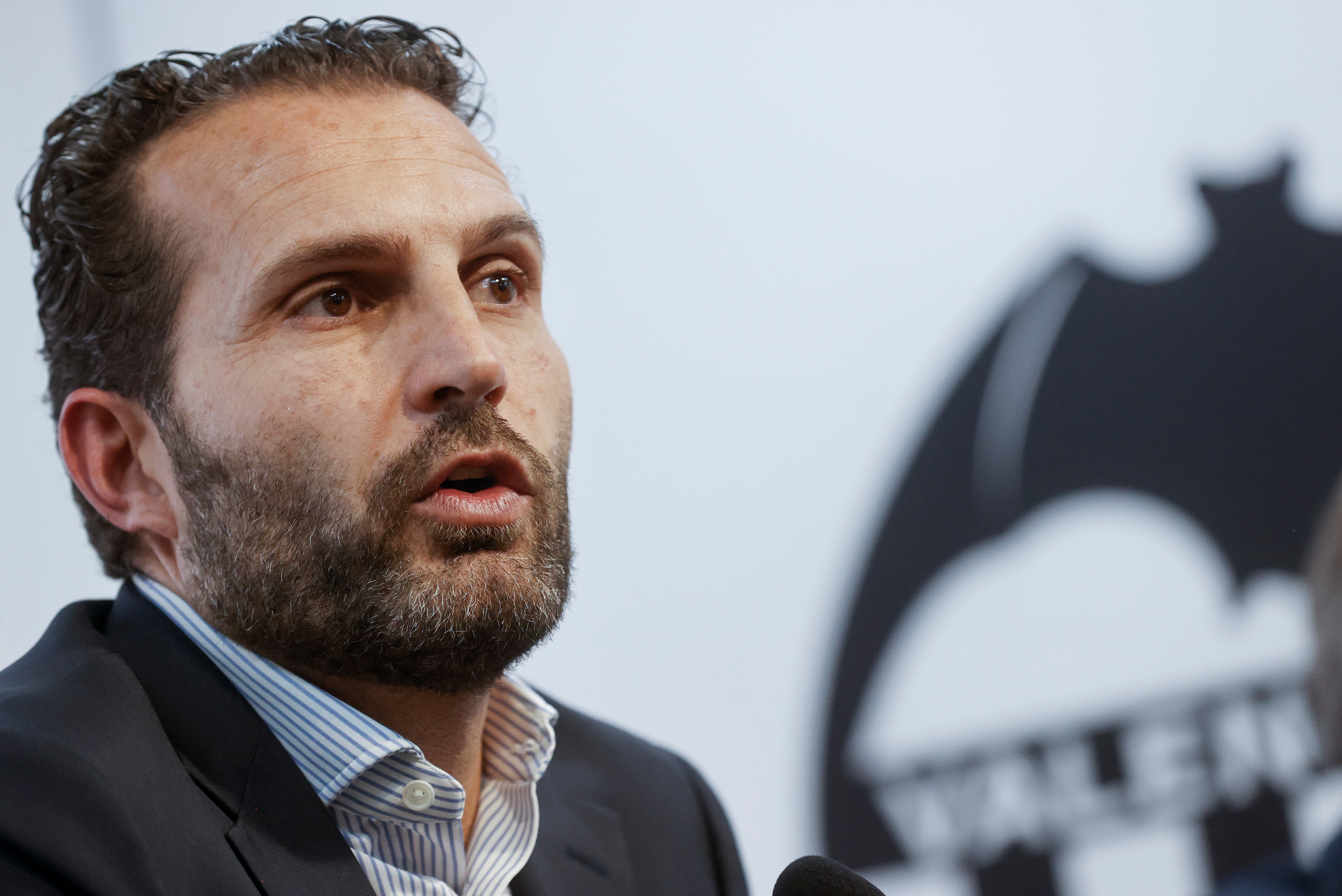 GRAFCVA1438. VALENCIA, 15/02/2023.-  El nuevo entrenador del Valencia CF, Rubén Baraja durante la rueda de prensa ofrecida hoy en Mestalla.EFE/ Kai Forsterling
