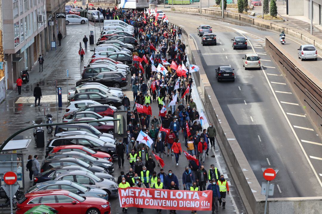 Manifestación huelga metal