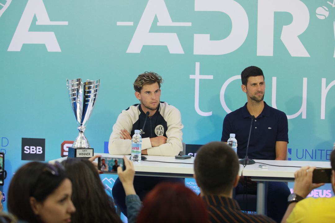 Thiem y Djokovic, en el Adria Tour