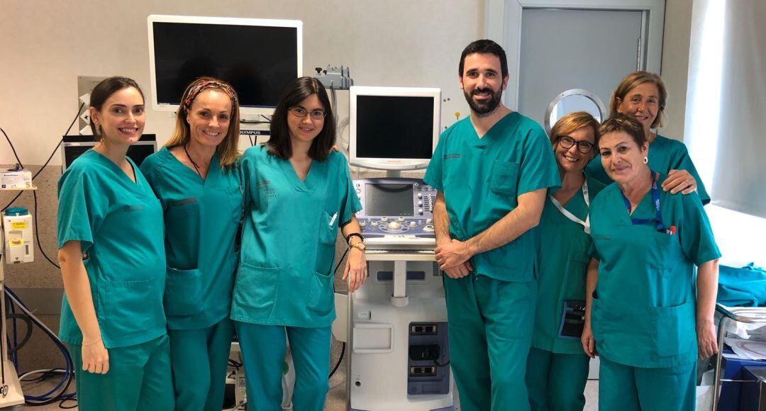 Equipo de ecoendoscopias del hospital comarcal 