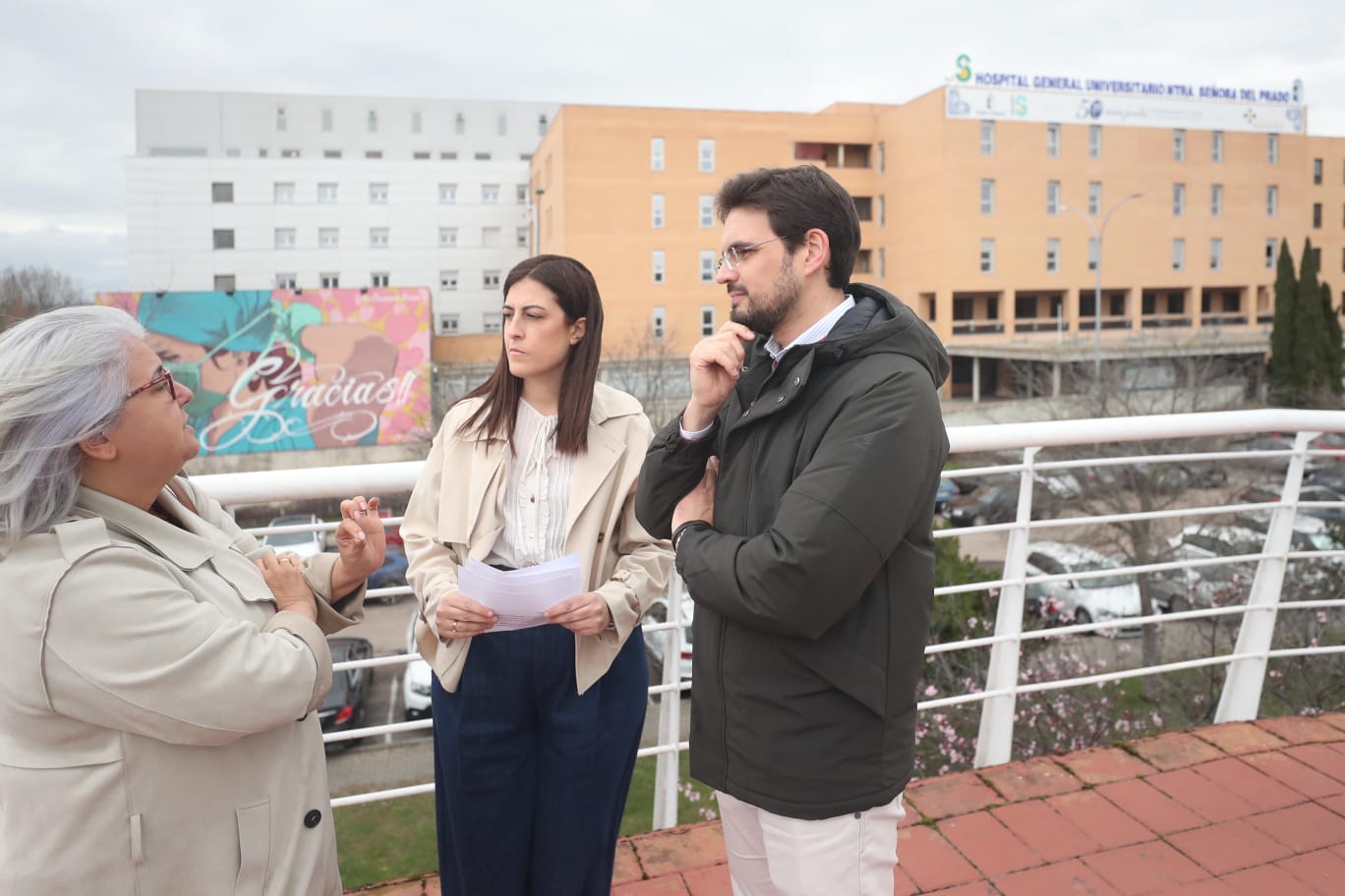 La portavoz adjunta del PP de Castilla-La Mancha y senadora, María Patricio, junto al diputado autonómico, Santiago Serrano