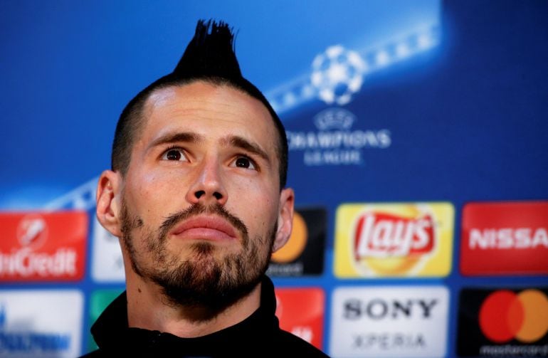 Marek Hamsik, en rueda de prensa previa al duelo de Champions ante el Real Madrid.