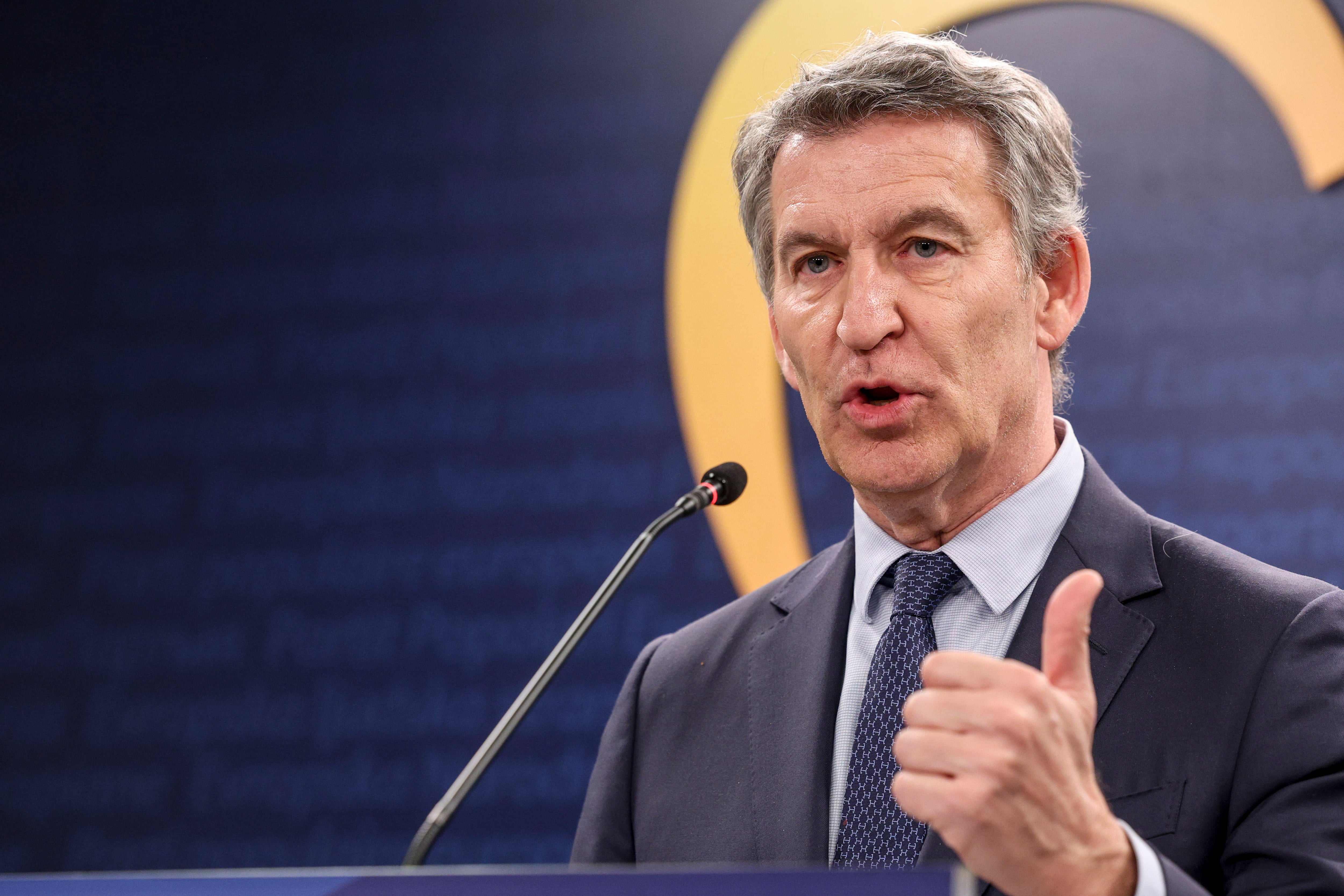 El líder del Partido Popular, Alberto Núñez Feijóo