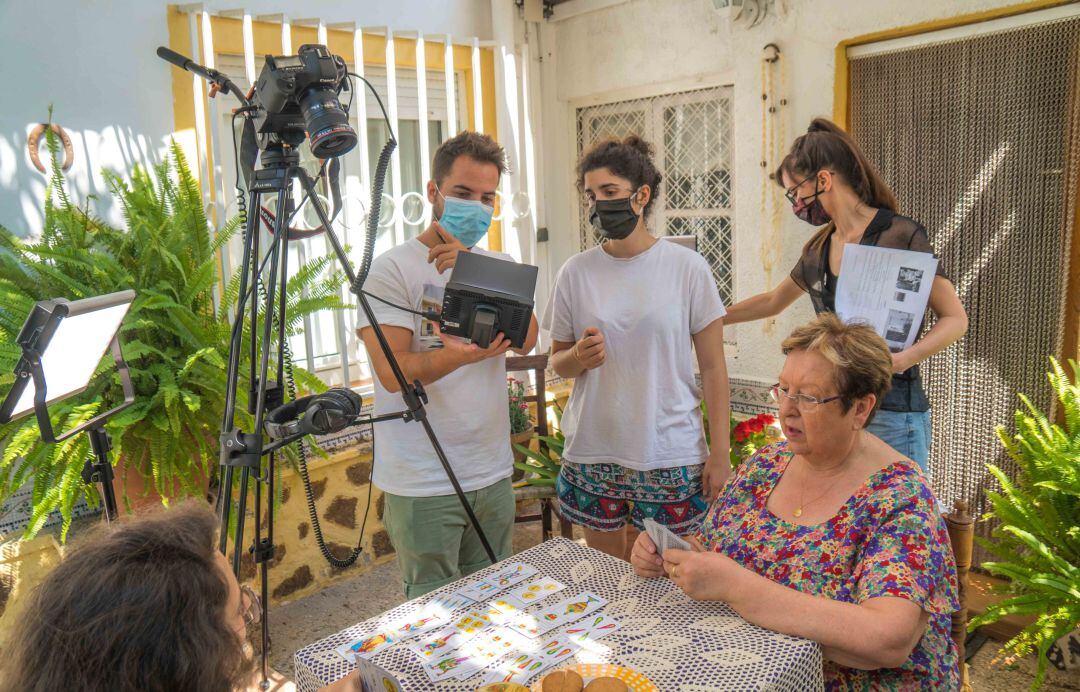 Imagen del rodaje de Cinquillo, cortometraje grabado en La Arboleja (Murcia)