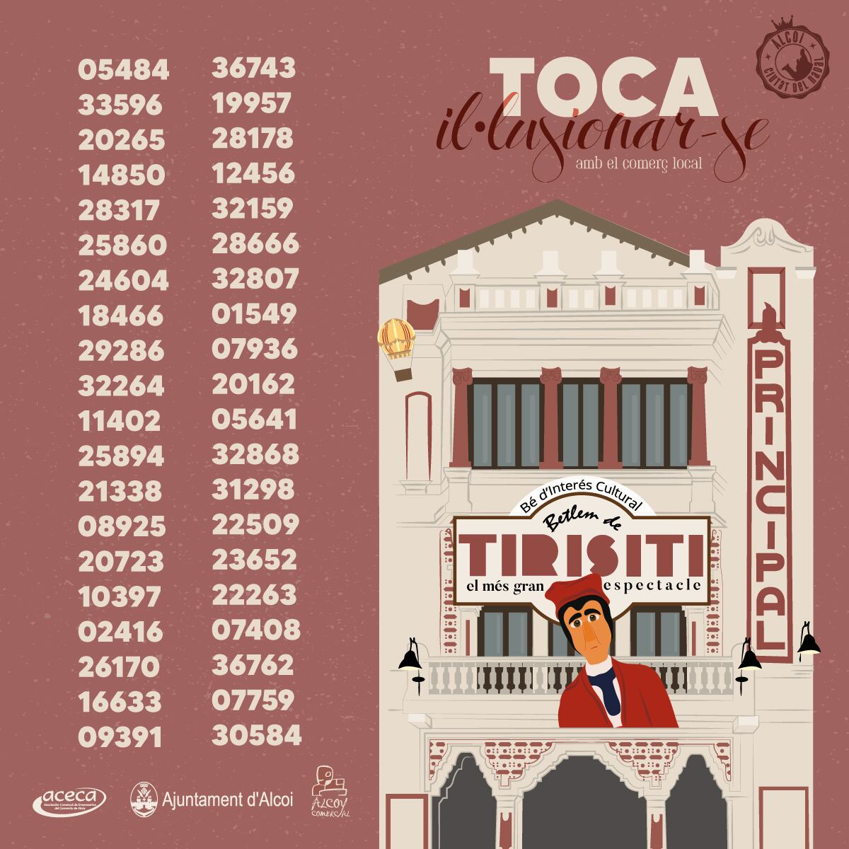 Guanyadors de les 40 entrades dobles per al Betlem de Tirisiti.