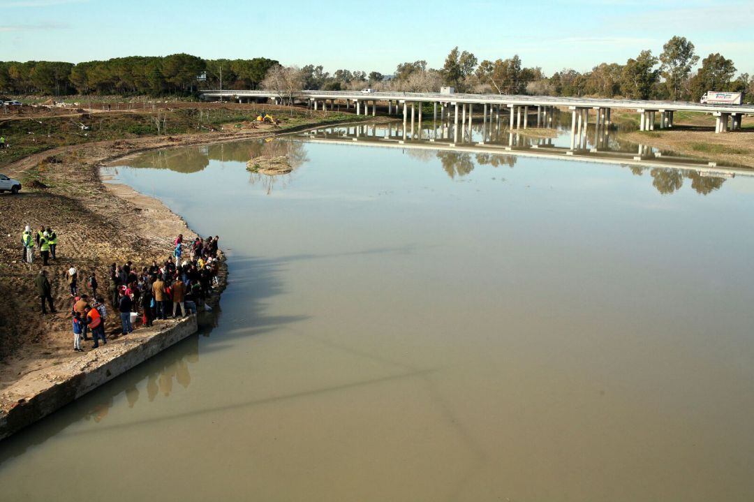 Río Guadalete a su paso por la zona rural de Jerez