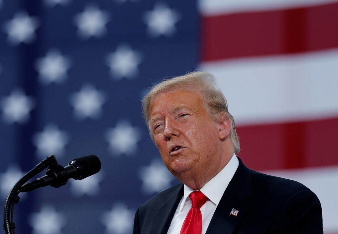 Donald Trump, durante una rueda de prensa en Wisconsin