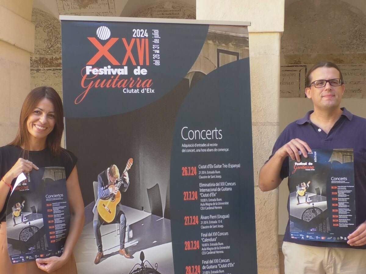 El Festival de Guitarra 'Ciutat d'Elx' celebra su 26ª edición del 26 al 31 de julio