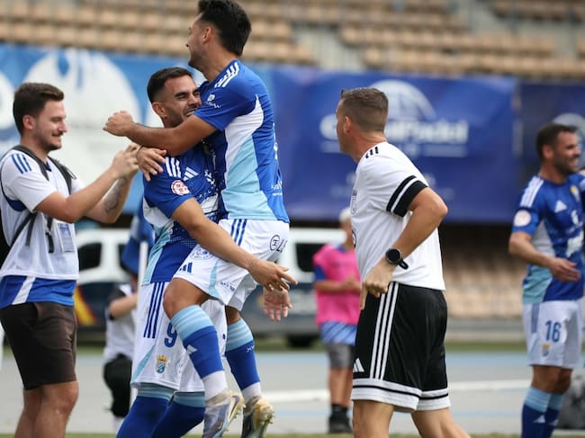Nané celebra el gol ante el UCAM Murcia