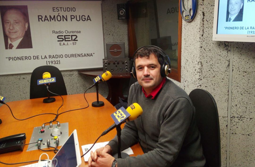 Francisco Fraga en los estudios Ramón Puga