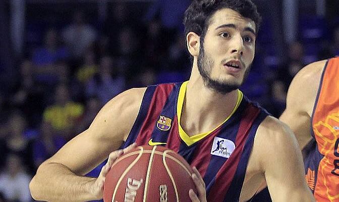 Abrines, durante un partido con el Barça