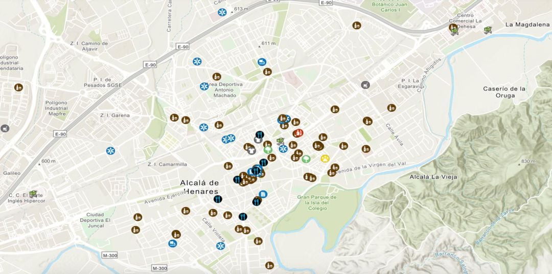 Mapa interactivo de servicios de Alcalá de Henares