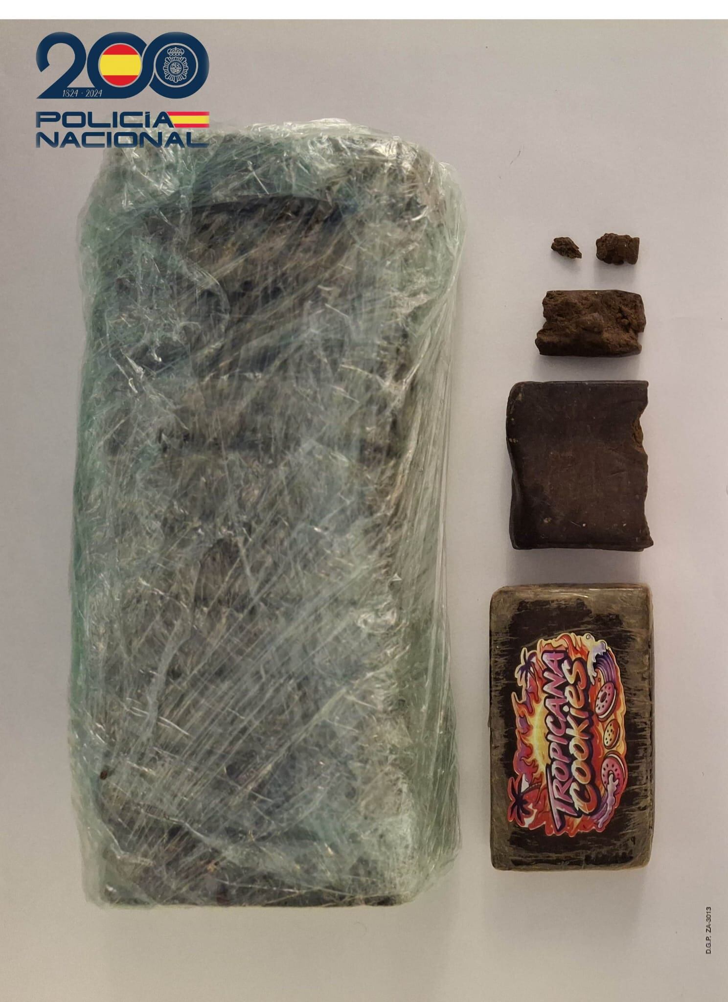 Hachís intervenido en la estación de ferrocarril de Jaca