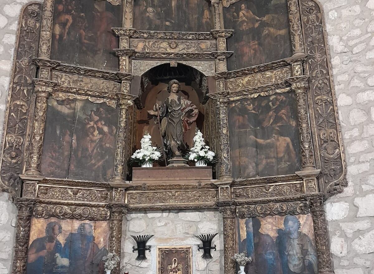 Detalle del retablo de San Mamés