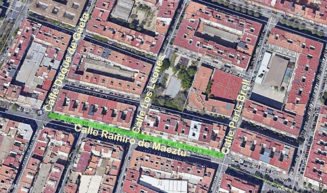 Planificación de las obras en el barrio de Ayora de València.