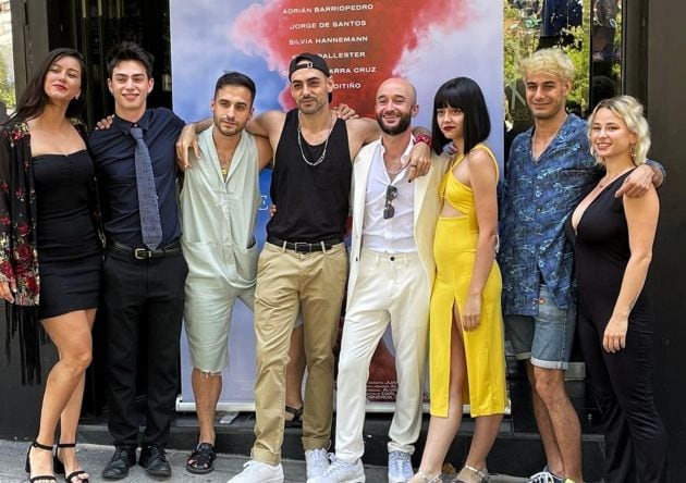 Equipo artístico de la película en su presentación en Madrid.