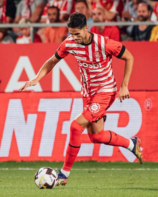Juanpe Ramírez, en un partit a Montilivi.