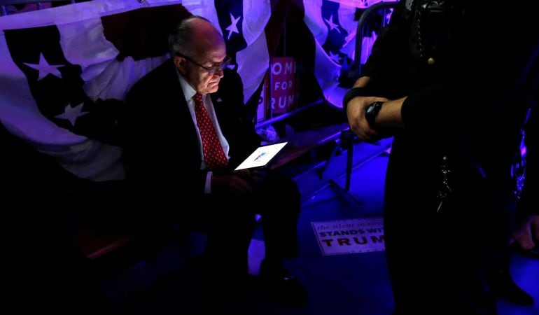 El exalcalde de Nueva York Rudy Giuliani, durante la campaña de Donald Trump.