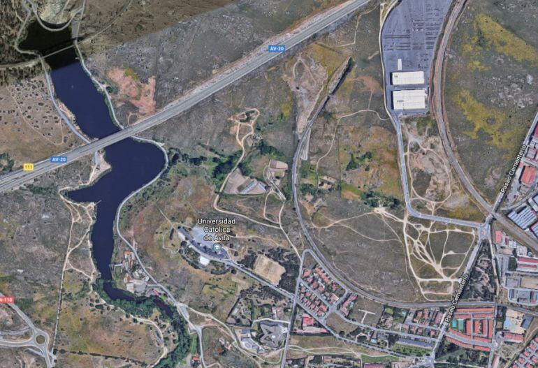 Vista aérea de la zona en la que, previsiblemente, podría ubicarse el Recinto Ferial