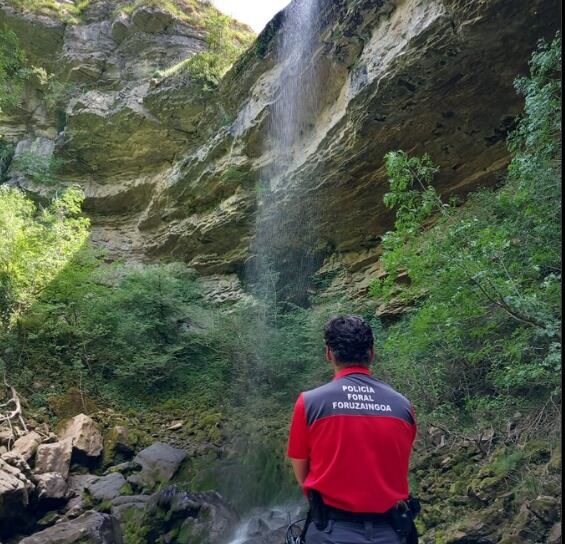 La cascada de Artazul (Navarra) donde se produjo la caída del vecino de Parla que acabó con su muerte.