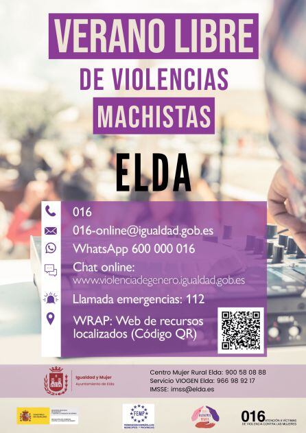 Campaña Verano libre de violencias machistas en Elda