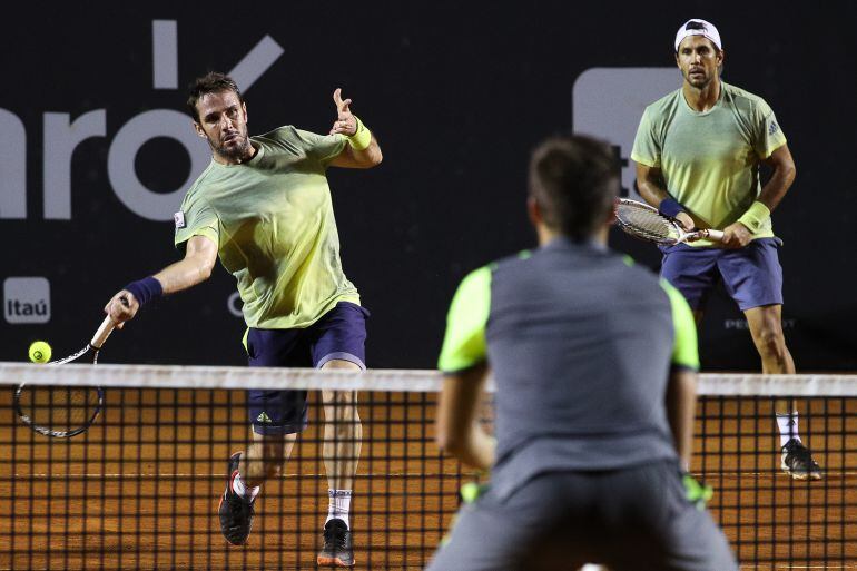 Marrero y Verdasco, durante un partido de dobles