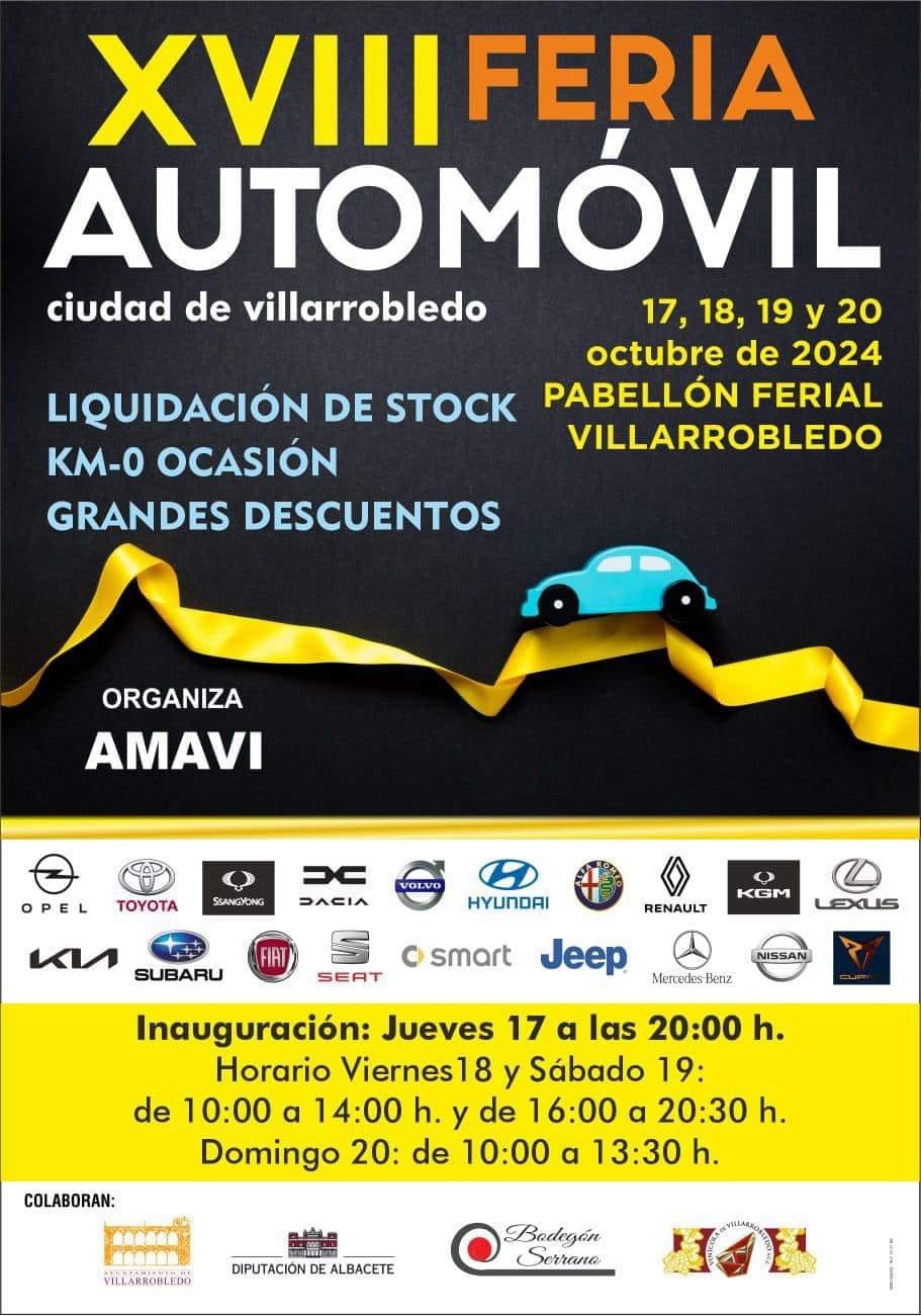 Cartel de la decimoctava Feria del Automóvil de Villarrobledo