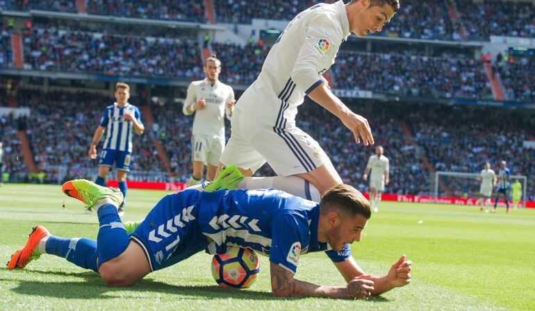 Theo Hernández, en el Bernabéu